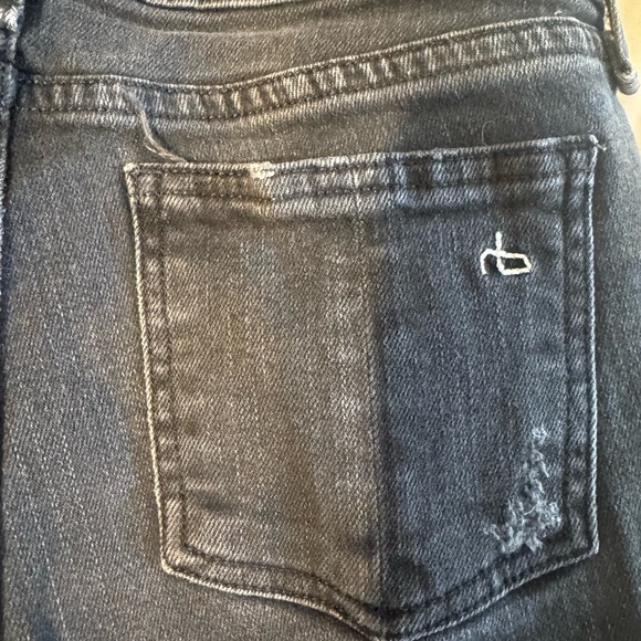 rag & bone Black Ripped Skinny Jeans - Picture 4 of 5